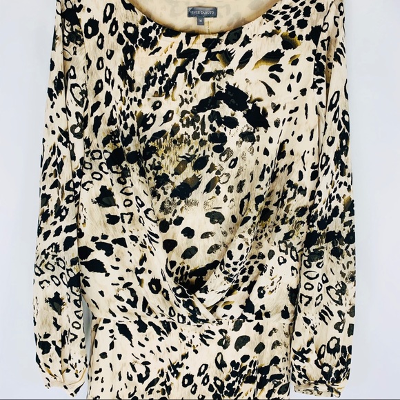 Vince Camuto Leopard Print Fresco Dress Size M - Picture 2 of 7